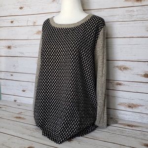 Le Lis Soll Mixed Material Top